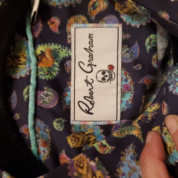 ROBERT GRAHAM 4XL Multicolor Animal House Paisley Shirt - Picture 12 of 13
